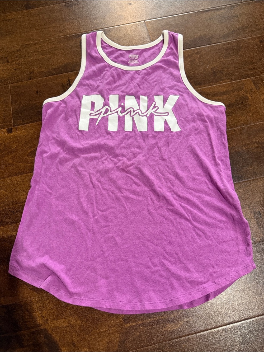 PINK Victoria's Secret Lavender Tank with White Logo